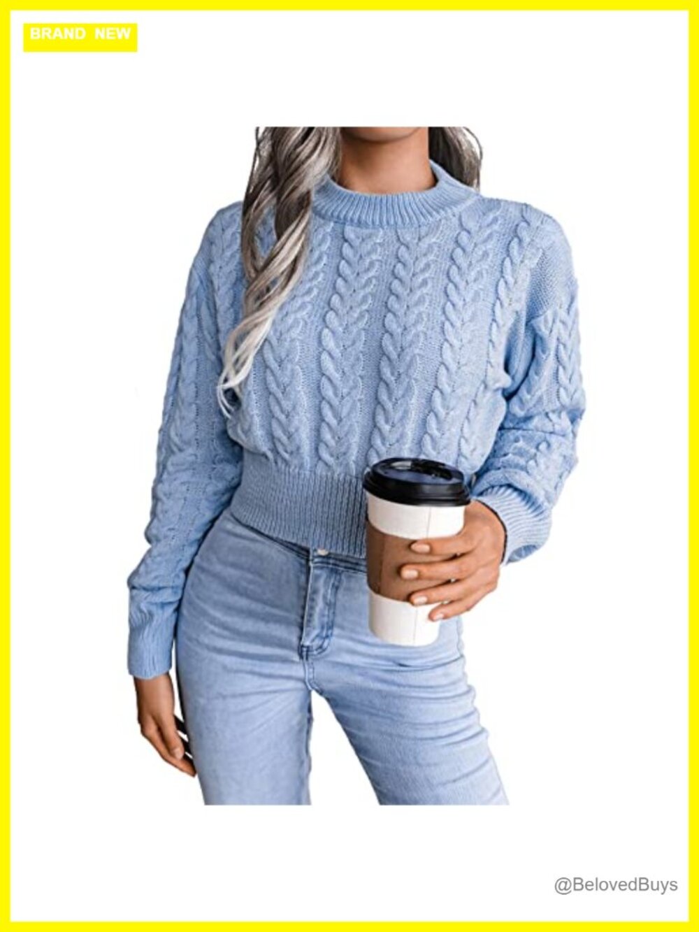 Women's Leopard Print Knitted Pullover Sweater Crew Neck Cropped Long Sleeve